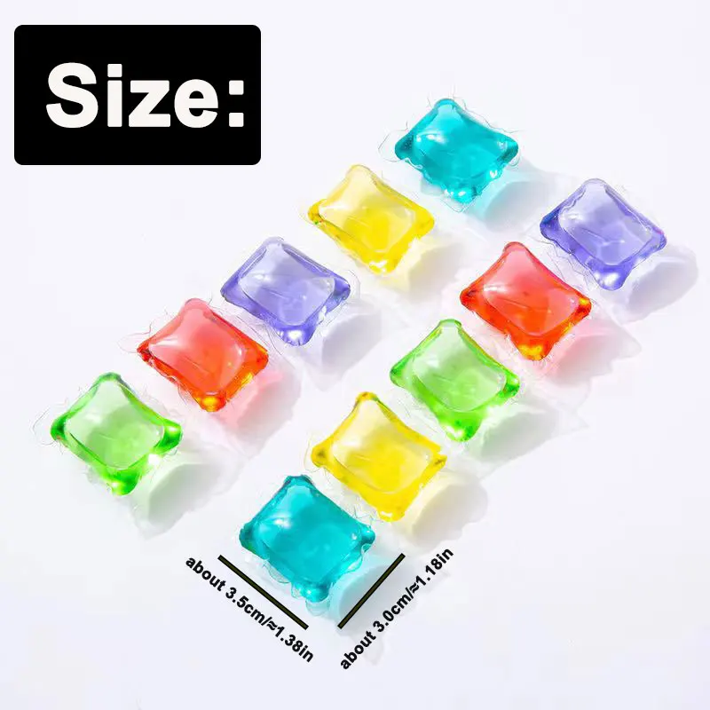 50PCS Laundry Beads Portable Stains Film Laundry Gel Capsules Travel Washing Liquid Household Cleaning Laundry Detergent