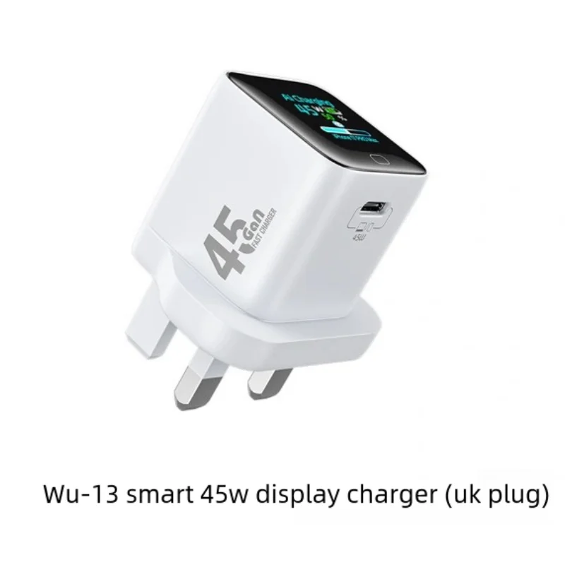 45W GaN USB Charger For Phone Super Fast Charging 2.0 QC 3.0 LED Display Type C Charger For  iPhone 17/18  Pro