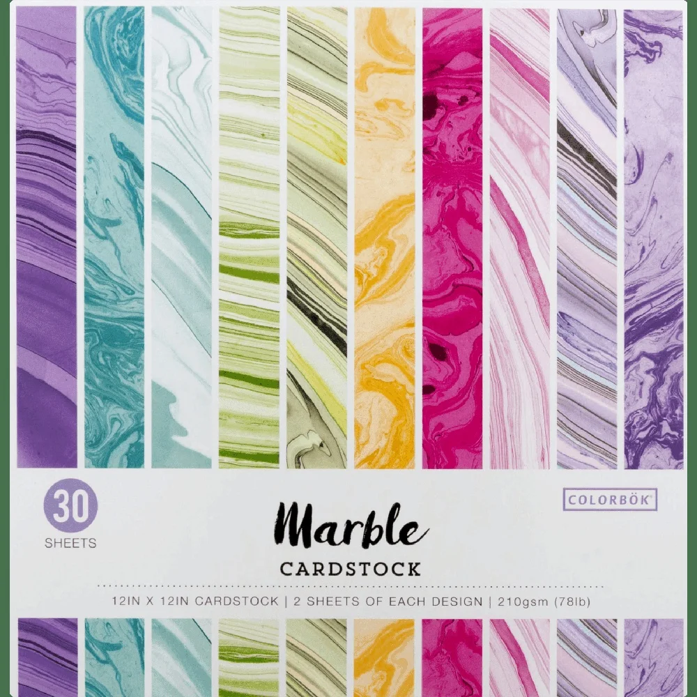 マルチカラー大理石カードストック 12x12 30枚 121ポンド 180gsm 完璧なスクラップブッキング ジャーナル パーティーデコレーション クラフトプロジェクト