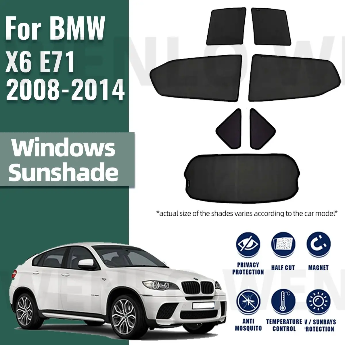 

For BMW X6 E71 2008-2014 Sun Shade Car Sun Visor Front Windshield Curtains Summer Window Sunshade Auto Accesorries