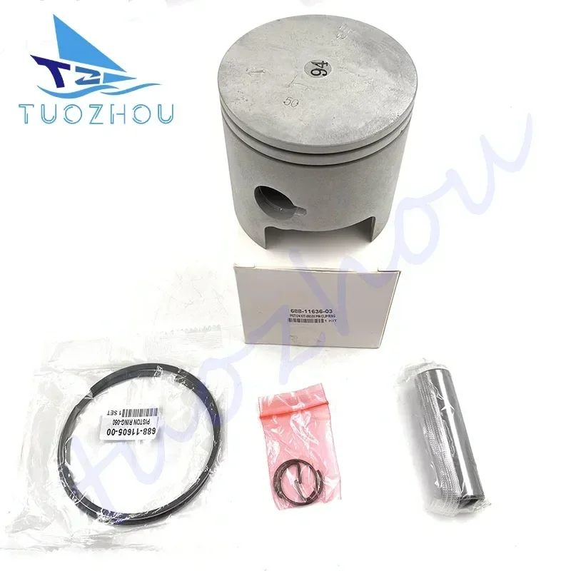 

688-11636 Комплект поршней (0,50 мм снаружи) для подвесного двигателя Yamaha 48HP 50HP 55HP 75HP 85HP 688-11636-03 688-11636-02 688-11636-01 82.5 мм