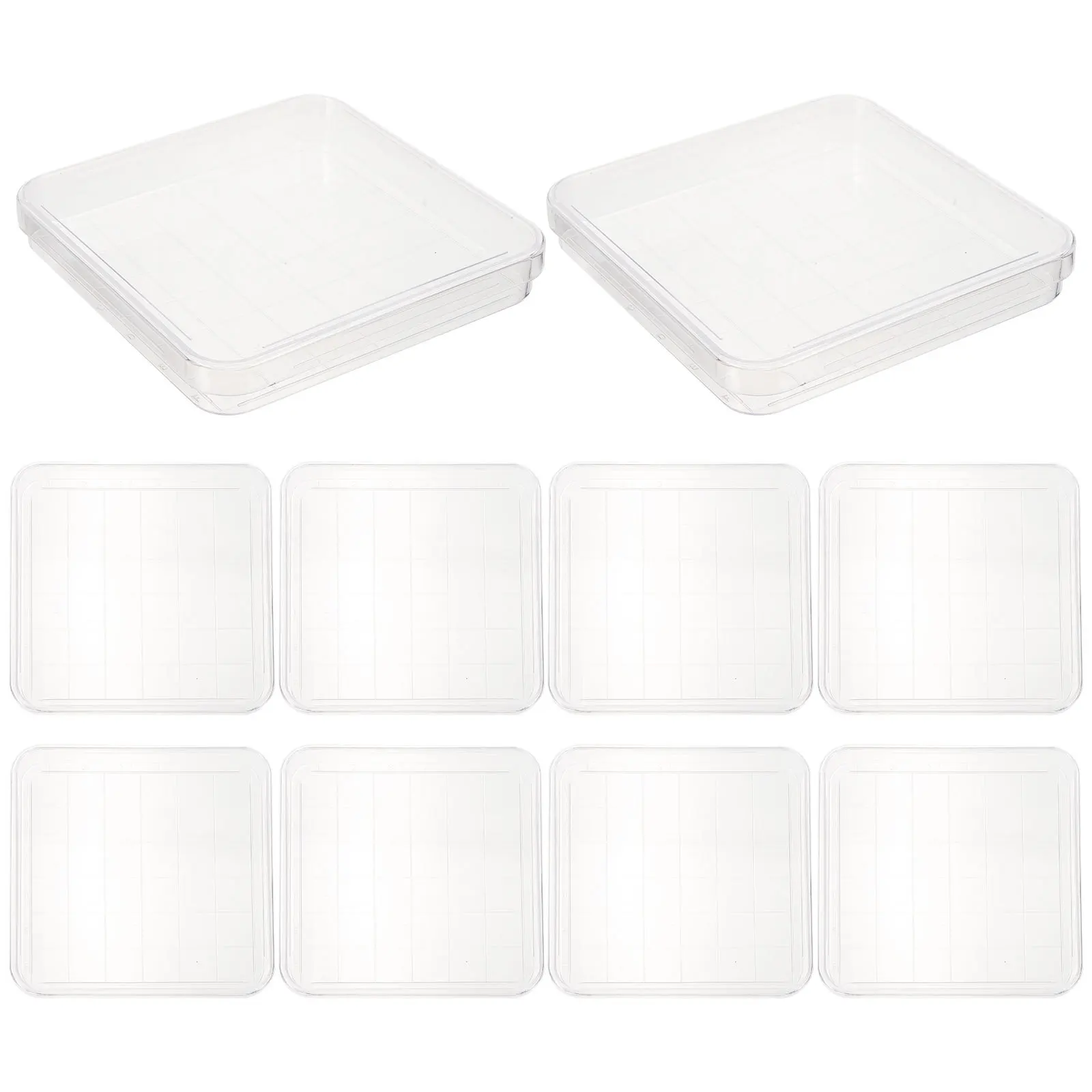 

10Pcs Laboratory Clear Petri Dishes Practical Design Optimal Transparency Suitable for Biological Research School Science
