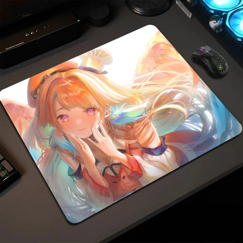 

Takanashi Kiara Youtuber Hololive Girl Anime Mousepad Small LockEdge Mouse Pad For Gamers Computer Desk Pad Anti-slip Rubber