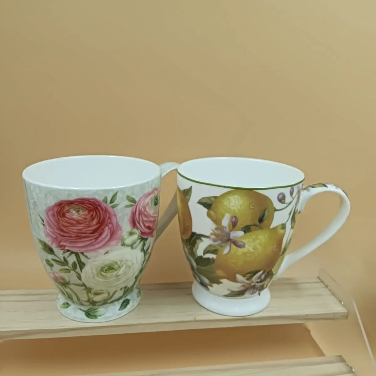 Cute Country-style 300-400ml Ceramic Mug, Perfect for Gift-giving, Home Use or Office Work. European Style.