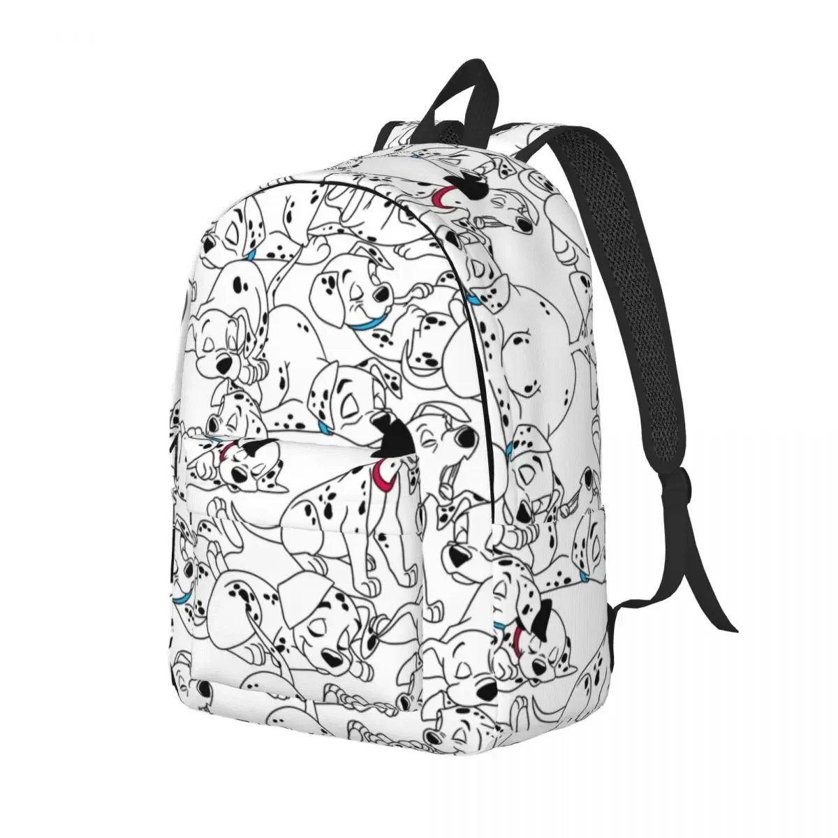 Cute Sleeping Dalmatians Dog Canvas Backpacks for Men School College Student Bookbag Fits 15 Inch Laptop Dalmatian Puppy Bags