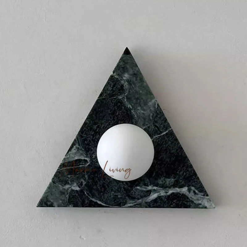 

Personality medieval natural marble wall lamp designer model room villa background wall living room bedroom creative wall lamp