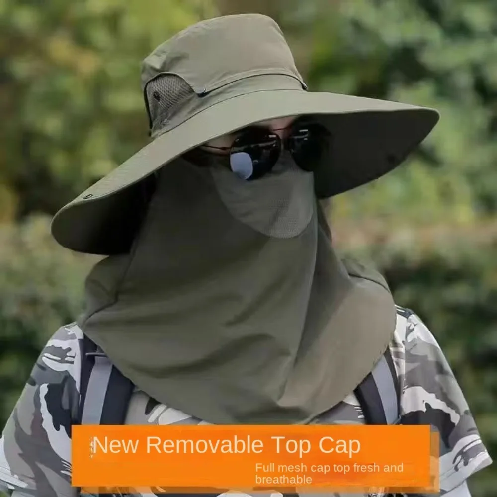

Fishing Caps Caps Mask Set Bucket Hat Sunscreen UV Protection Fisherman Hat Neck Flap Neck Headband Sun Hat Fishing