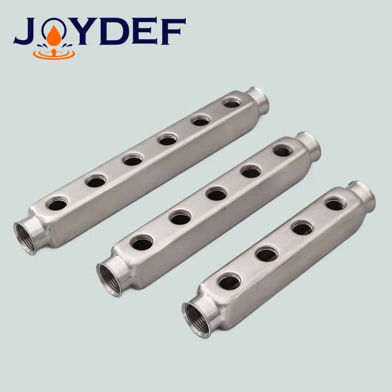 

304 Stainless Steel Manifold Pipe Bar G1"*G1/2" 50mm Underfloor Heating Accessories 5 Ways Manifold Distributor