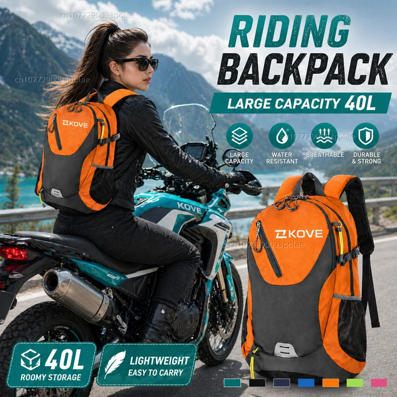 

For KOVE 800X Pro/Rally 525X 500X 400X 800 525 500 400 X Large CapacityRacing travel Men waterproof Backpack Bag Motorcycle Gift
