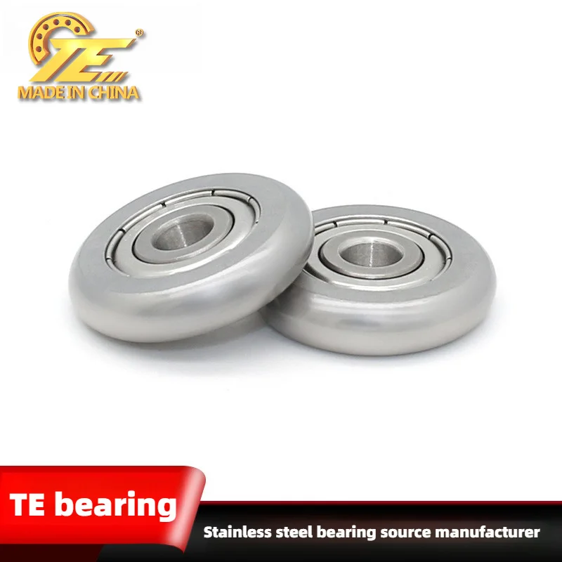 China produces stainless steel bearings s626zz outer ring arc-shaped non-standard roller bearings all-metal track wheels
