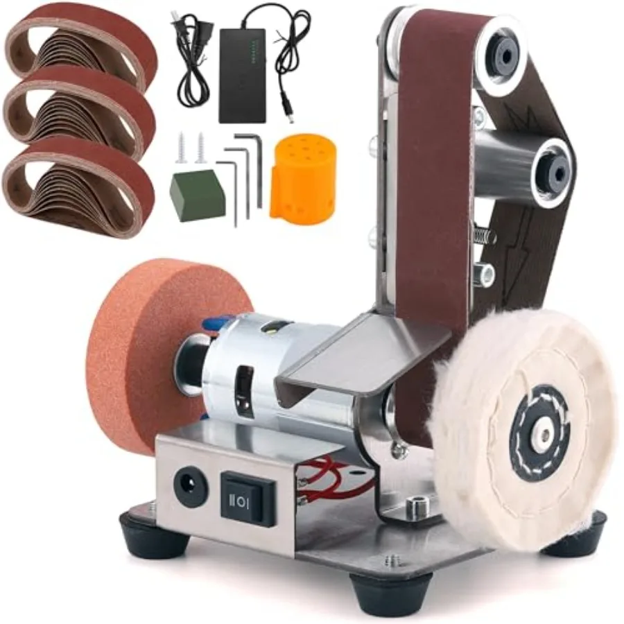 

Mini Belt Sander for Knife Making 3 IN 1 Electric Power Bench Belt Sanders 7 Adjustable Speed Knife Sharpener Knife Polishing K