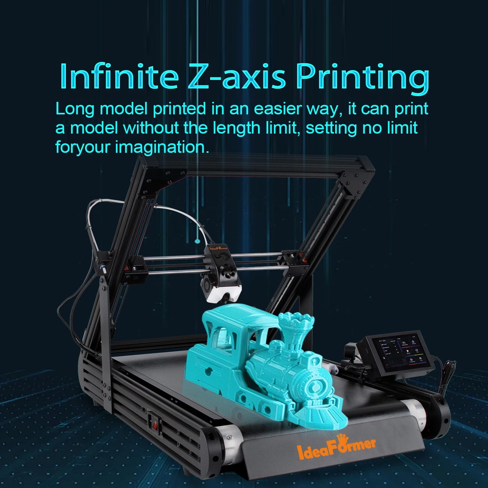 IdeaFormer IR3 V2 Endlos-Z-Achsen-Stahlbandförderer 250 × 250 ×∞ mm Klipper-Firmware Schnelles Drucken 3D-Druck – Detail 5