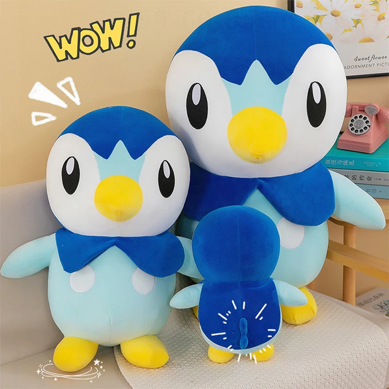 

Новые 60 см Pokemon Piplup плюшевые игрушки милые мультяшные мягкие игрушки аниме пингвин плюшевая большая кукла пледы подушка детский подарок на день рождения