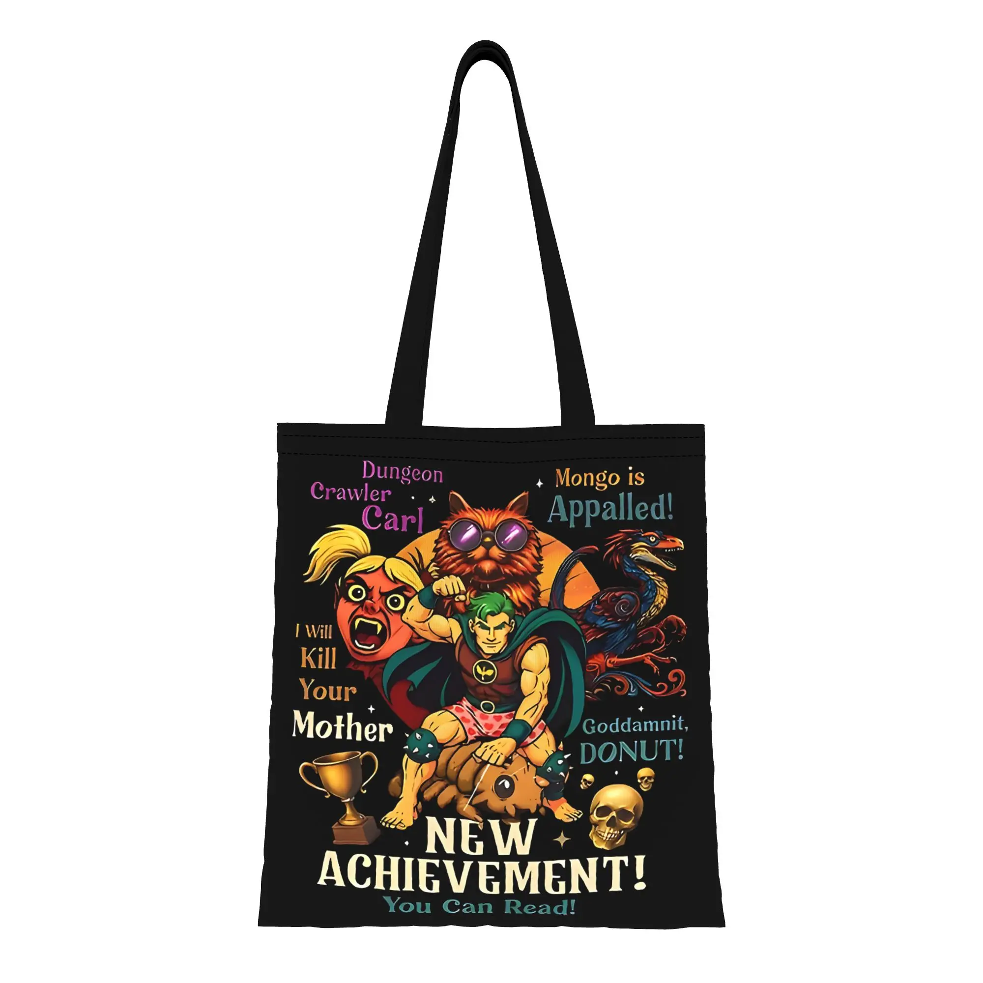 Dungeon Crawler Carl canvas tote bag,  casual style for daily shopping