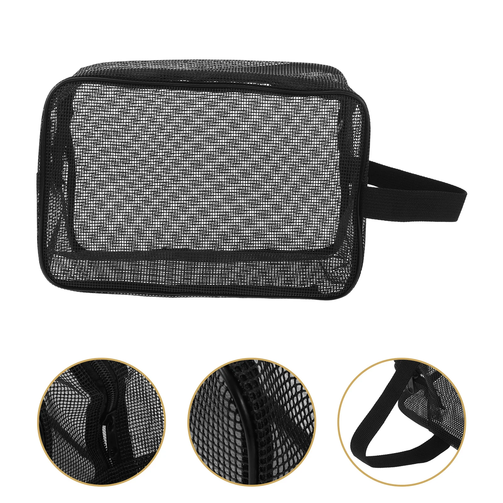 

Mesh Shower Bag Spacious Zipper Toiletry Organizer Portable for Gym Travel Camping Breathable Mesh Storage Shower Tote