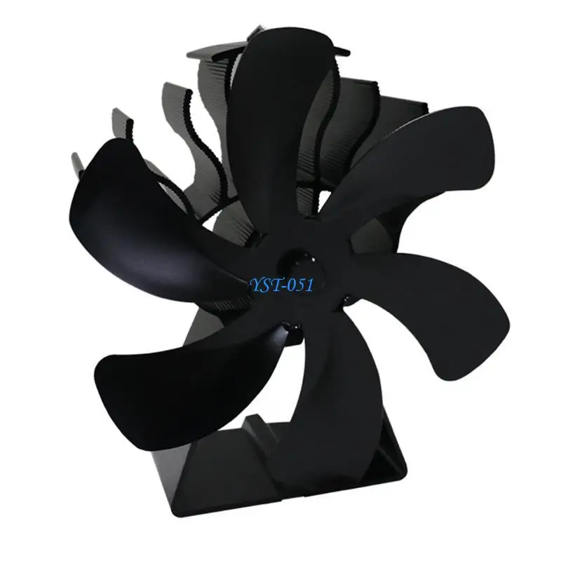 

E15A YL909 Eco-Friendly Stove Fan on Chimney for Wood Log for Burner Fireplace Quiet Silent Heat Powered Stove Fan 6-Bla