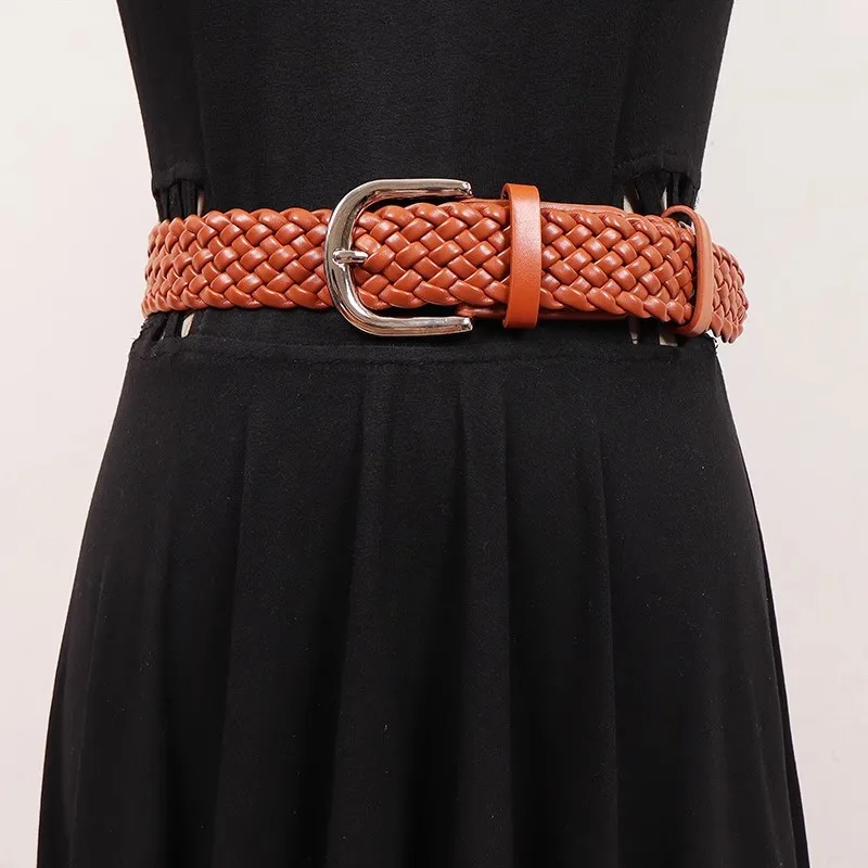 المرأة خمر بولي Leather الجلود محبوك فستان Cummerbunds الكورسيهات حزام الخصر أحزمة الديكور واسعة حزام R2722