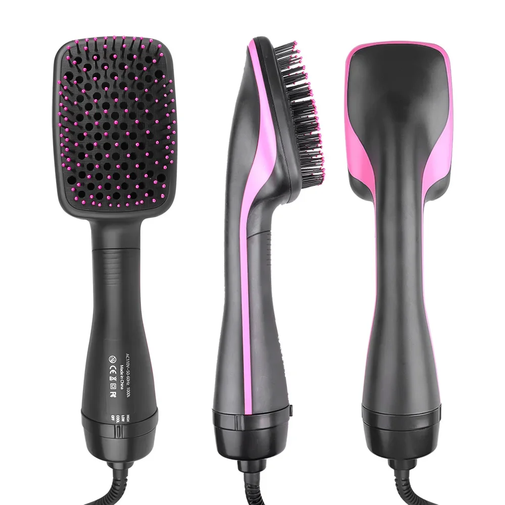 2 in 1 Hair Dryer Brush  Professional Hairdryer  Electric Hot Air Brush   Travel Blow Dryer Salon Comb    Hair Straightener