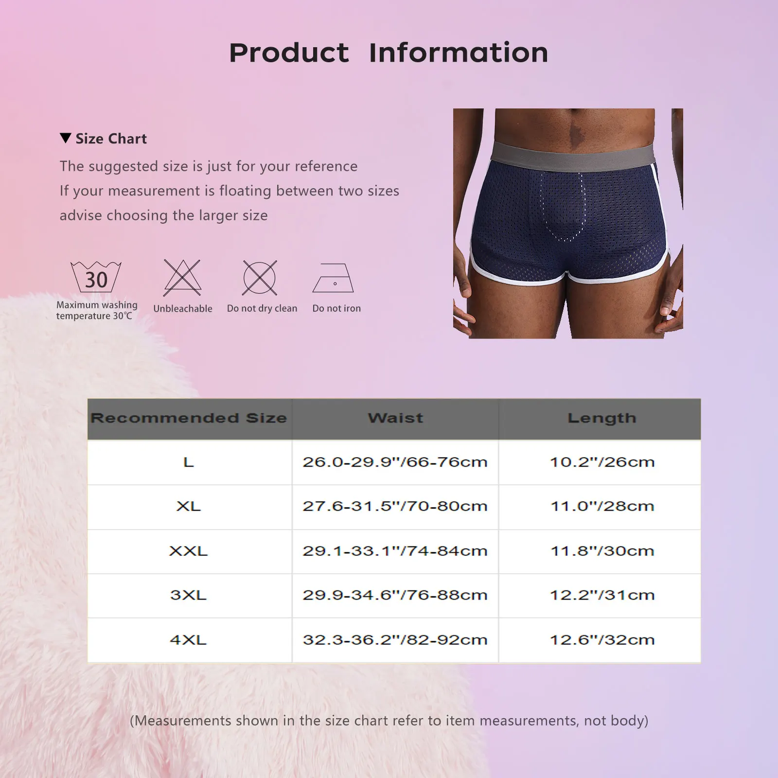 Men Hollow Out Mesh Boxer Shorts Reversible Underwear U Bulge Pouch Side Stripe Side Split Athletic Workout Casual Shorts