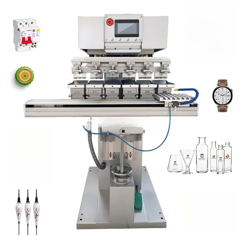 

Servo Motor 6-Color Pad Printer Printing Machine With Shuttle Worktable Logo Transfer
