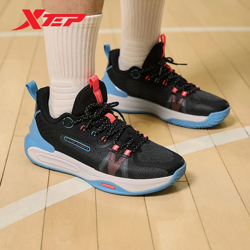 Xtep Fengchi 1 V2 Basketball Shoes For Men 2023 Winter Lace Up Men's Sports Shoes Breathable Low Top Sneakers 877419120005