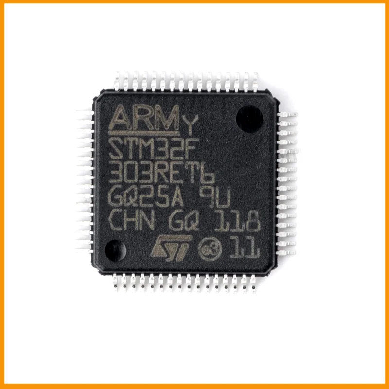 5Pcs/Lot New Original STM32F303RET6 STM32F303 Microcontroller IC 32-Bit Single-Core 72MHz 512KB (512K x 8) FLASH 64-LQFP