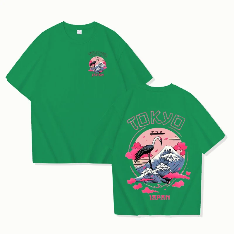 Tokyo Fashion Large Size Men's Women's T-shirt Casual Short Sleeves Streetwear Classic Printed Couple's Top Comfortable Clothing