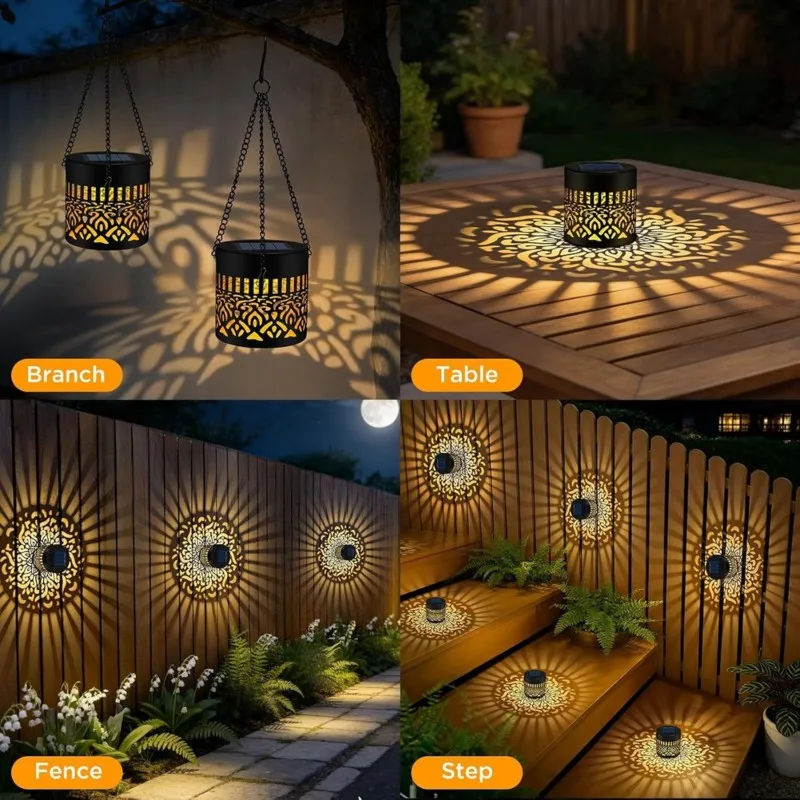 YANA50I Solar Fence Lights Outdoor Solar Powered Wall Deck Step Light