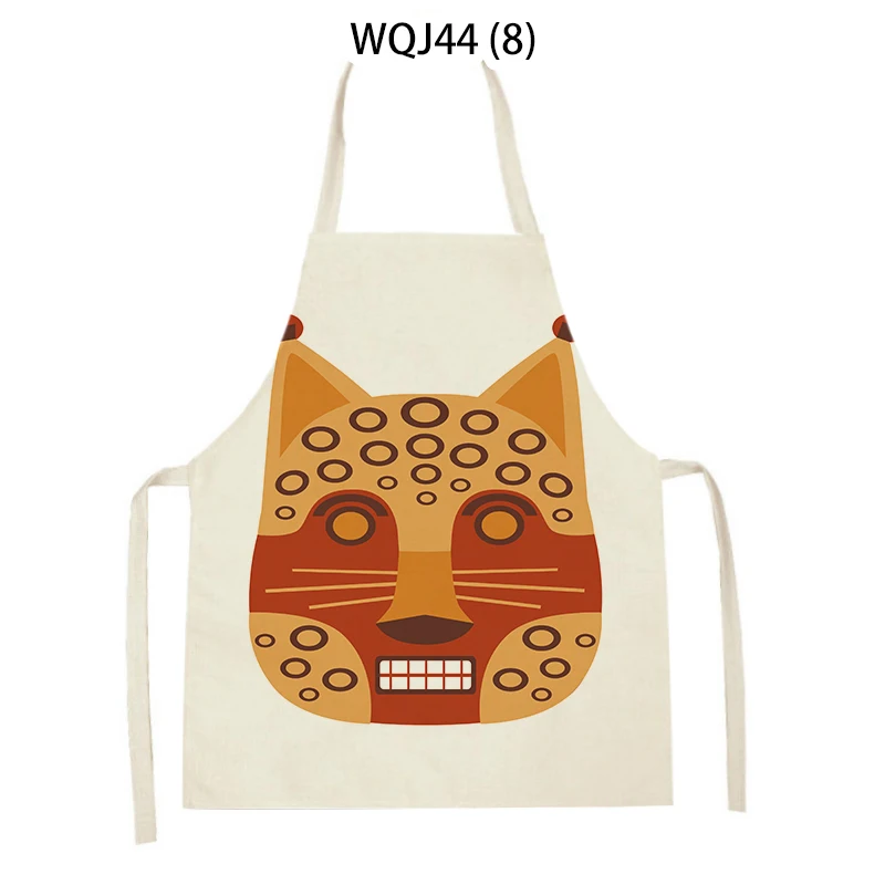 African Style New Fashion Canvas Kitchen Apron Chef Work Apron BBQ Restaurant Bar Shop Cafe Beauty Nail Studio Uniform Wipeable