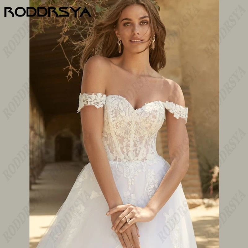 RODDRSYA-Robe de mariée princesse chérie pour femme, patients hors initiative A-Line, appliques en fibre de dentelle, robe de soiréeRobe de mariée princesse chérie pour femme, patients hors initiative A-Line, appliques