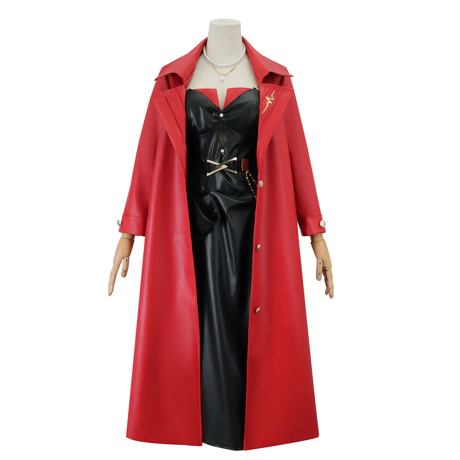 لعبة الهوية الخامس ماري الملكة الدموية تأثيري حلي شعر مستعار الأخت الإمبراطورية الأحمر بولي Uniform معطف فستان امرأة مثير كرنفال حفلة البدلة