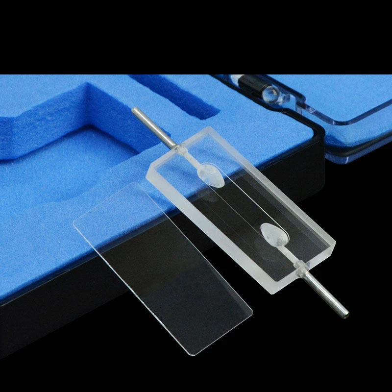 Optical path 0.2mm split quartz counter flow colorimetric dish 16ul bonding process UV two pass light transmission
