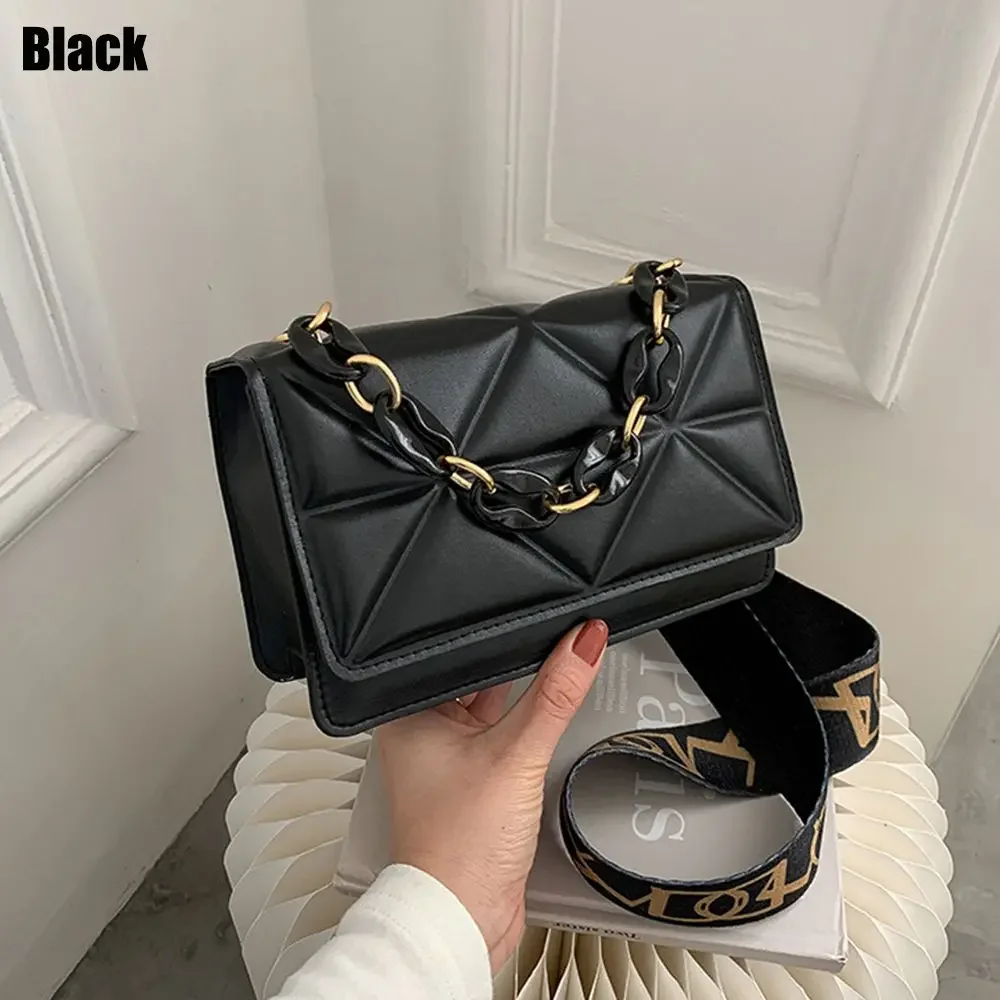 Large Capacity Shoulder Bag Women Female Fashion Casual Handbags PU Leather Crossobdy Clutch Flap Bag Streetwear Accessory