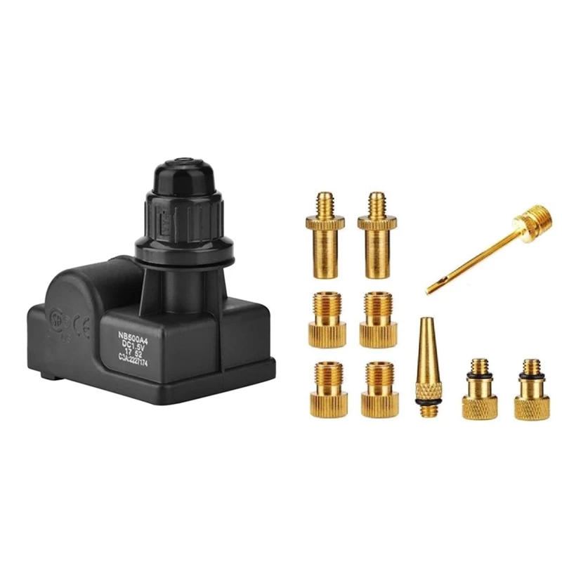 1X BBQ Gas Grill Ignitor Durable Spark Generator Push Button & 10 Pcs Inflator Pump Nozzle Kit Presta Schrader Valve