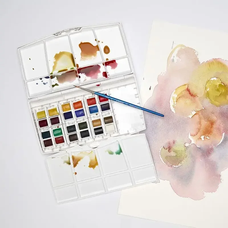 Winsor & Newton Cotman Solid Watercolor Paint Set Portable Pocket Travel Half Acuarela Paint Tube Cotman Water Color Paints Art