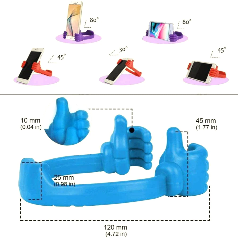 Thumb Up Phone Holder Lazy Mobile Phone Thumb Stand Portable Elastic Creative Universal Cell Phone for iPhone Cell Phone Bracket