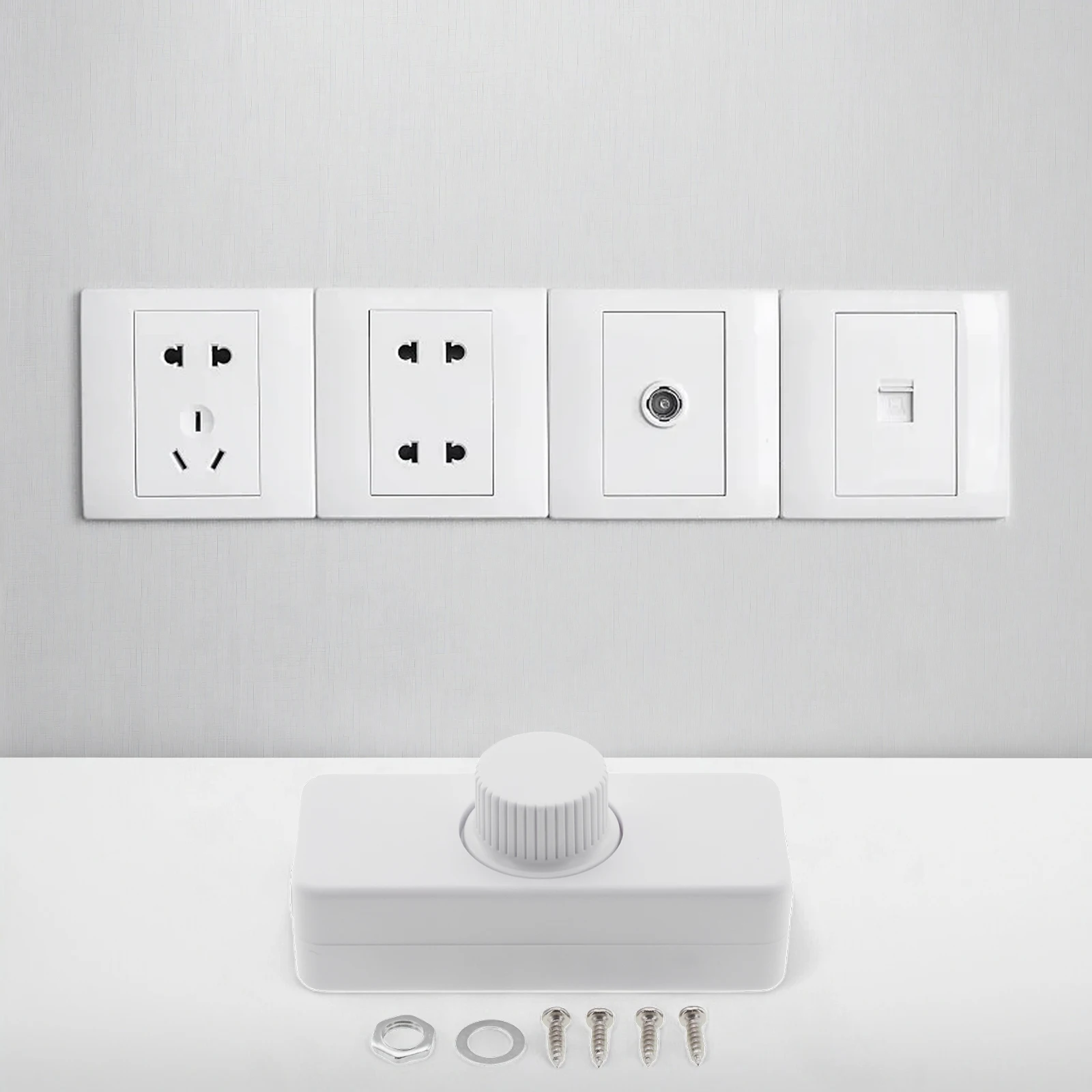 Adjustable Brightness Inline Dimmer Switch 220 240V for Optimal Eye Comfort Compatible with Up to 100W Incandescent Bulbs