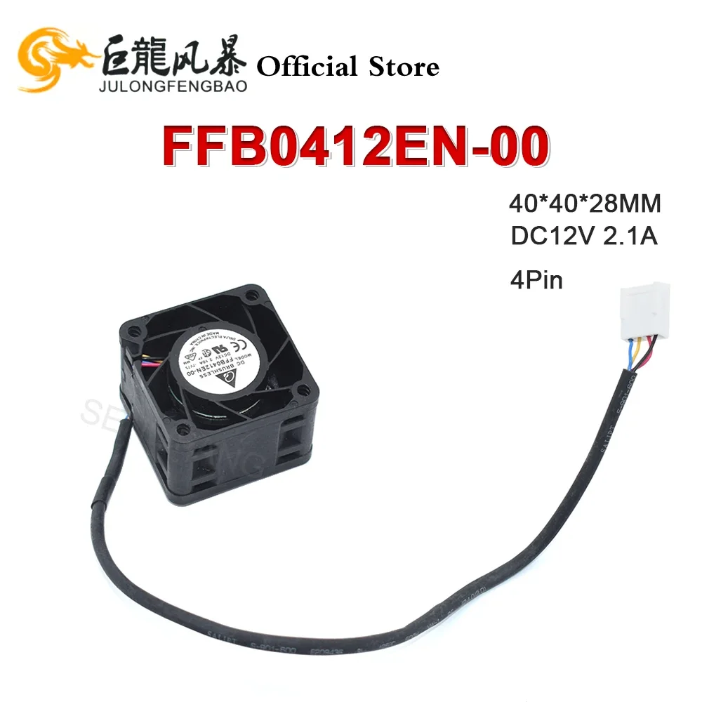 High Speed Server Power Supply Violent Cooling Fan New For Delta FFB0412EN-00 4028 12V 2.10A 4PIN 25000 RPM 32.9 CFM 40X40X28mm