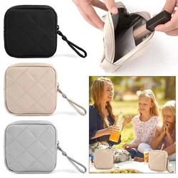 1pc Sanitary Pad Storage Bag, Leather Period Bags for Teen Girls, Portable Tampon Menstrual Cup Pouch Nursing Pad Holder Purse