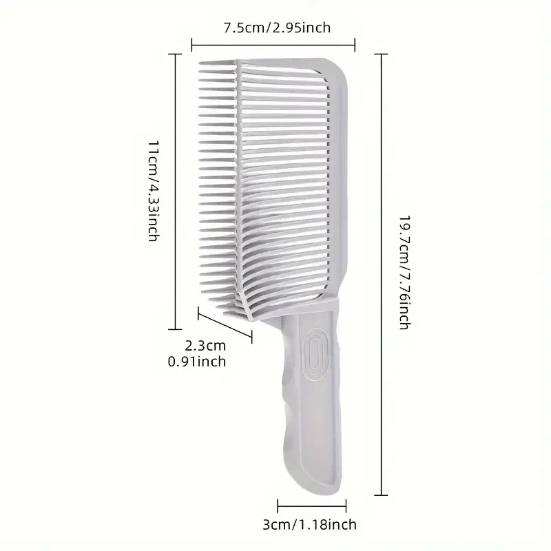 Professional Barber Fading Comb Hair Cutting Blending Flat Top Comb Heat Resistant Styling Tool