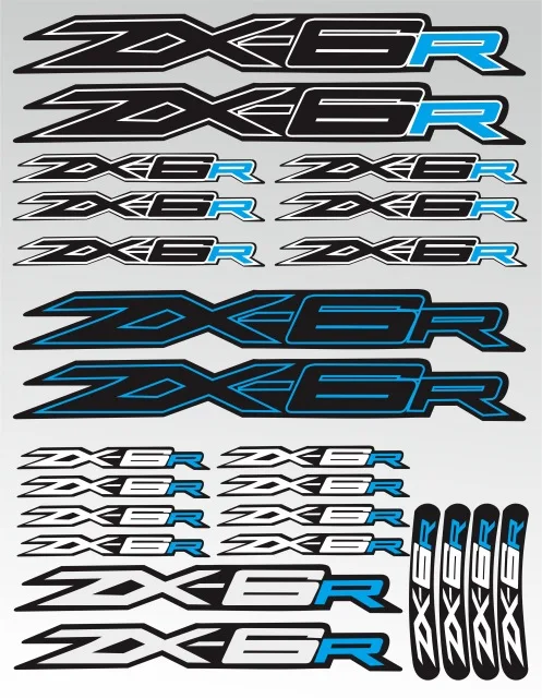 zx6r High Quality Motorcycle Body Reflective Waterproof Stickers Shock Absorber Fuel Tank Sign Decal Accessories For ZX-6R ZX 6R