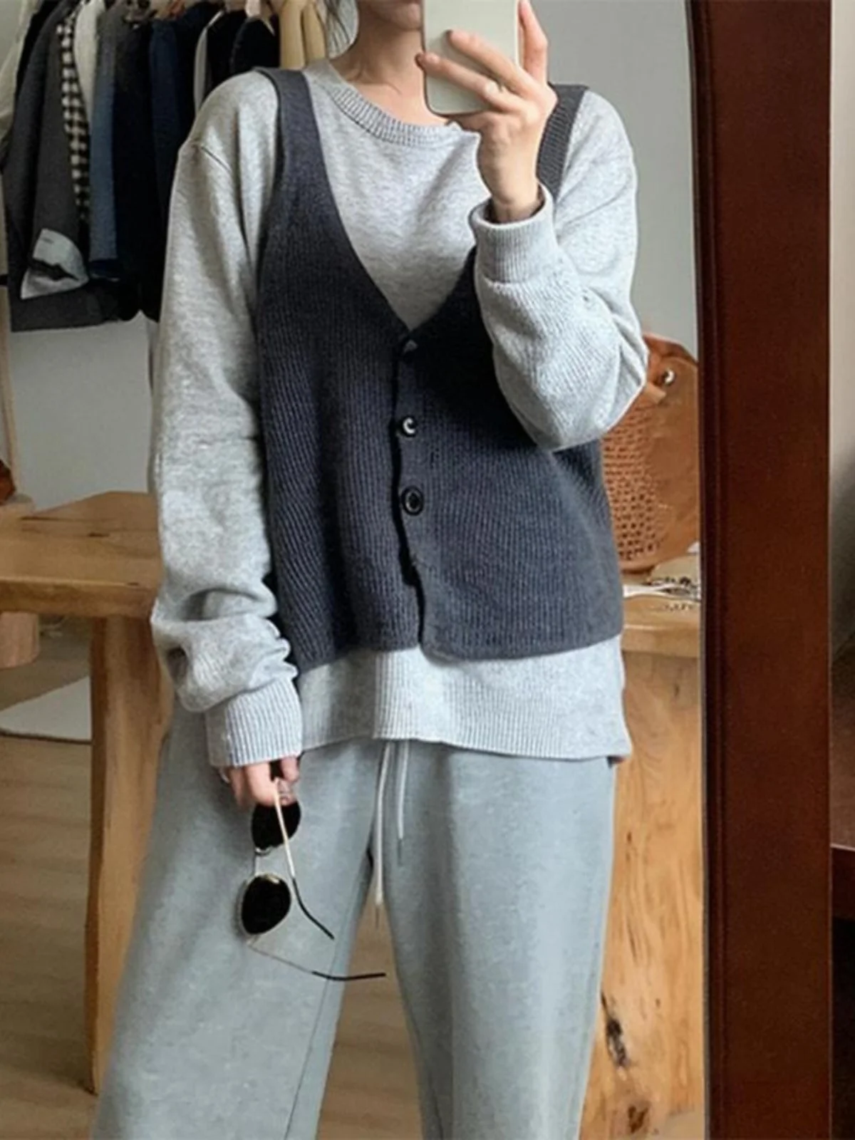 

Loose Long Sve Knitted Top Korean Sle Base Layer Meat Covering Women's Faion plus Size Spring 2026 New Arrival