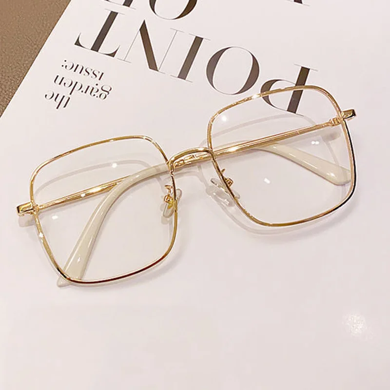 

Luxury Anti Blue Light Glasses Men Women Diamond Studded Oversized Square Eyeglasses Computer Goggles Eyewear Glitter Frame