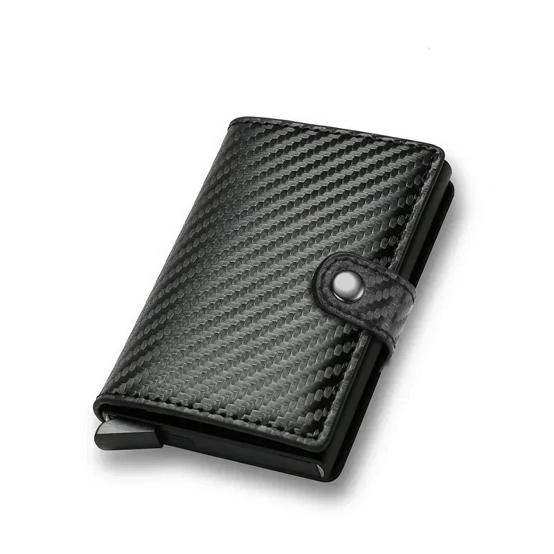 Rfid Creditcardhouder Heren Portefeuilles Luxe Kleine Slimme Portemonnee Metalen Zakelijke Mini Kaarthouder Case Dames Minimalistische Portemonnee voor Heren