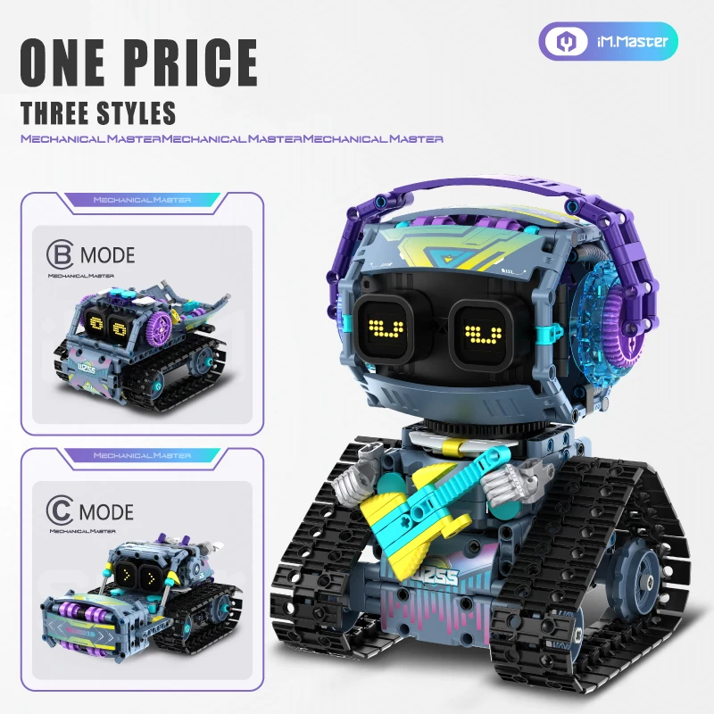 Technical Intelligent 3-in-1 Robot APP Remote Control Bricks Building Blocks Programming Toys For Kids Boys Gift Educational Set