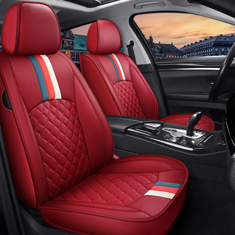 

Five-seat universal car seat covers, British style, elegant, suitable for all seasons, easy to install, fits most vehicles.