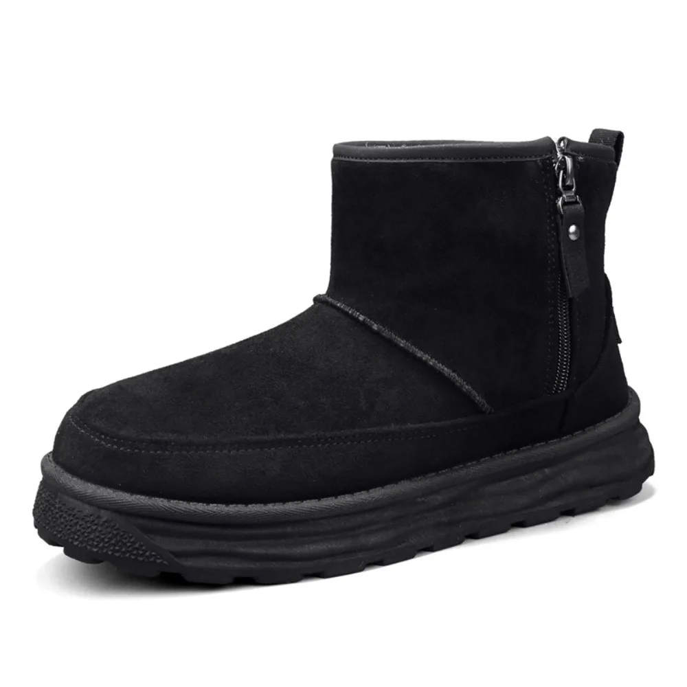 

New Winter Plus Velvet Padded Warm Thick Soled Women'S Snow Boots Zipper Short Boots Wearing Cotton Shoes.