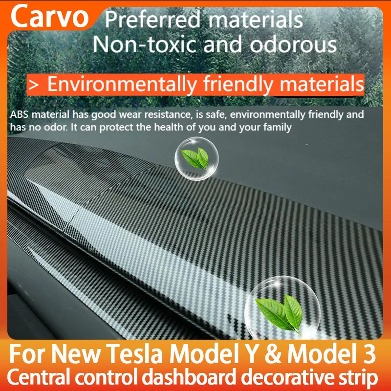 

Car Door Side Trim Dashboard Cover For Tesla Model 3 2024 Model Y 2025 Car Front Interior Dashboard Central Control Trim Strip