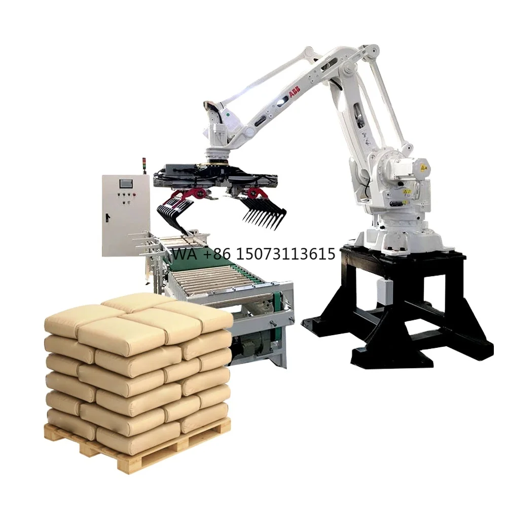 Automatic High Speed Arm Robot Palletizing System Robot Bags Palletizer Robotic Palletizing System for Bags