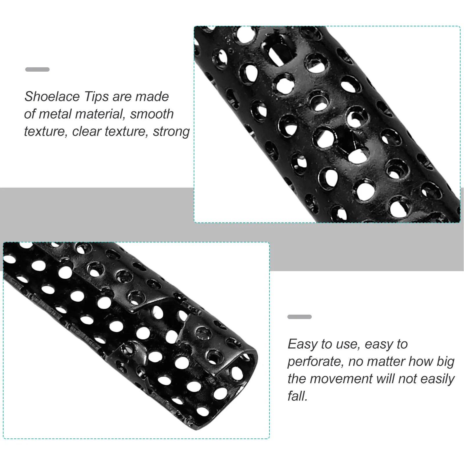 

8pcs Metal For Shoelaces Replacement Shoe String Tips Cord Locks Lanyard Clip Ends Drawstring Fasteners Shoelace